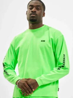 Sweater & Pullover|Pullover & Sweater*GCDS Logo Print Longsleeve grün