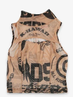 Tops & T-Shirts*GCDS Mesh Top beige