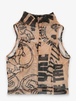 Tops & T-Shirts*GCDS Mesh Top beige