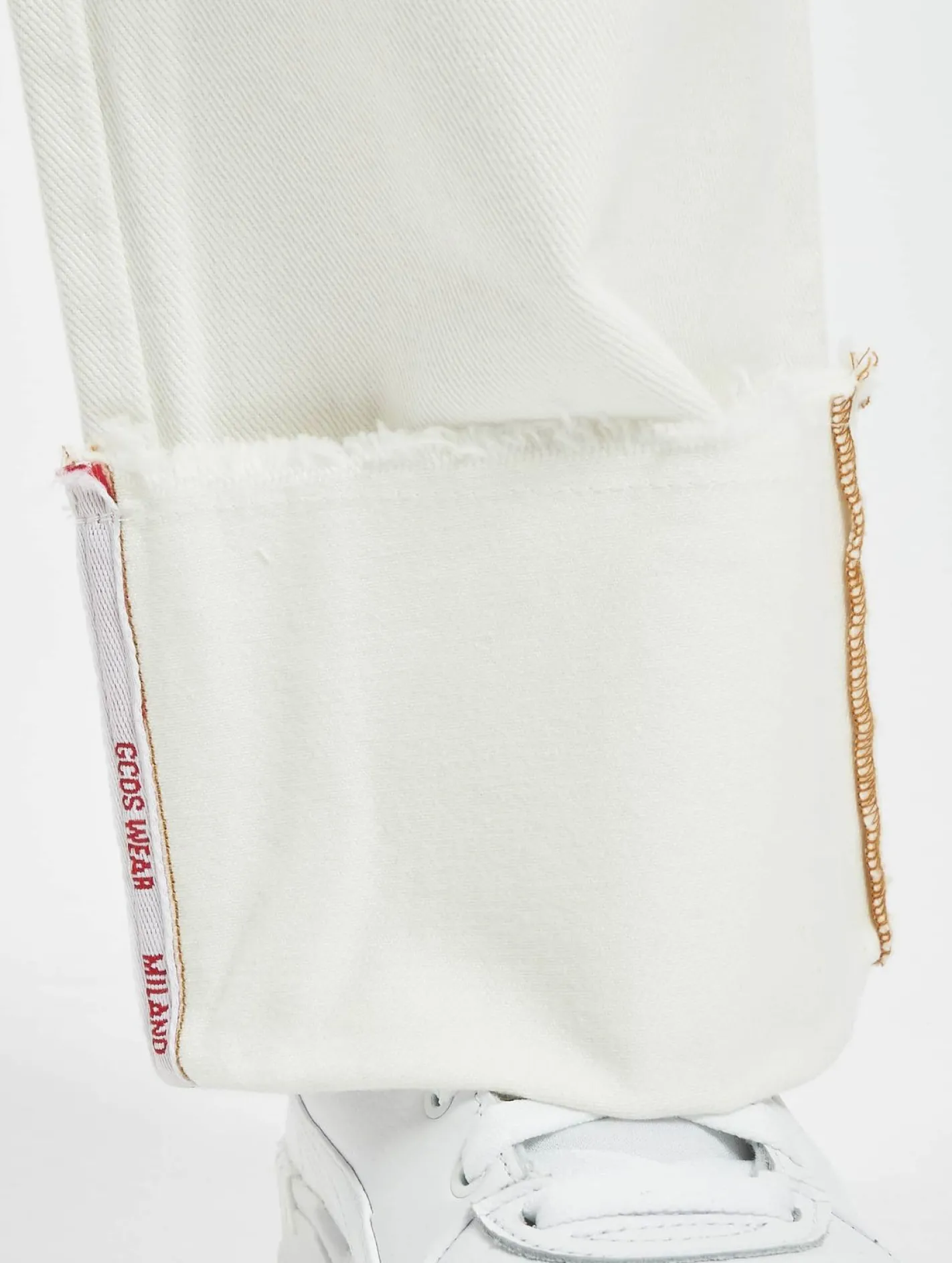 Hosen & Jeans*GCDS Plain Straight Fit Jeans weiß