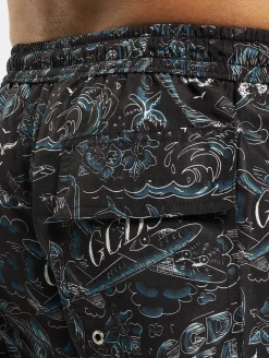 Nachtwäsche & Bademode*GCDS Tropical Badeshorts schwarz