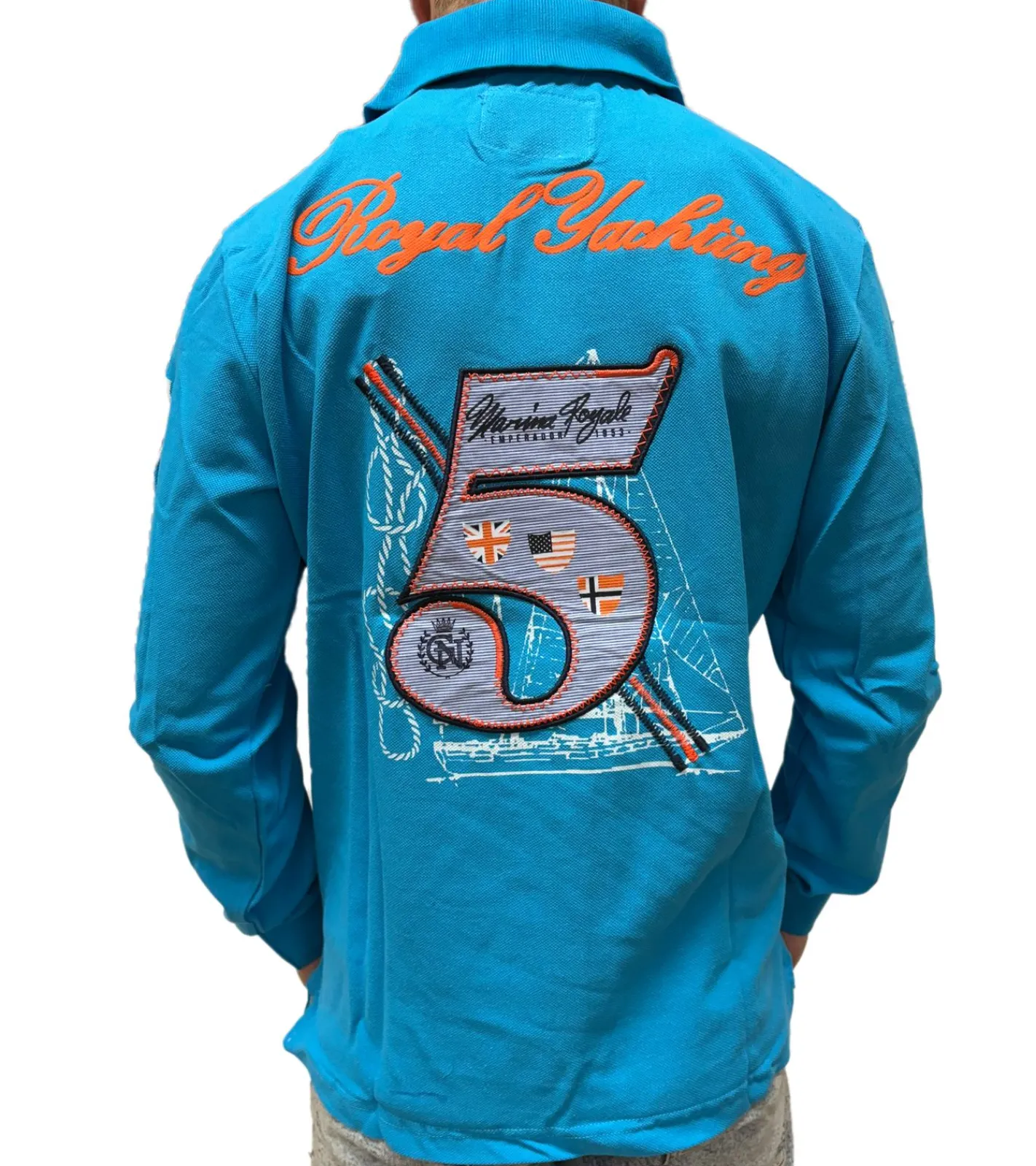 Hemden & Poloshirts*GEOGRAPHICAL NORWAY Kipawa Herren Polo-Shirt mit Knopfleiste Langarm-Shirt Baumwoll-Shirt Schwarz, Türkis oder Navy