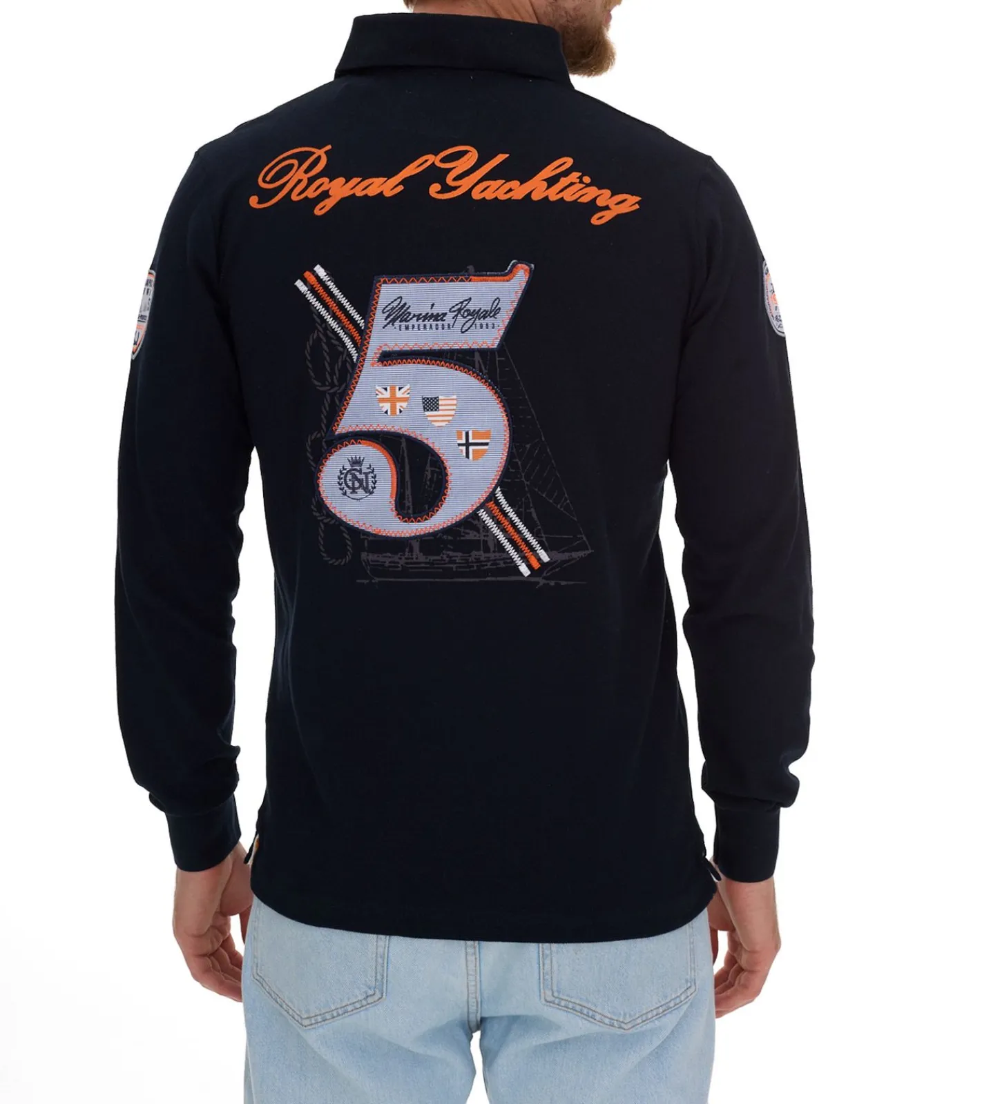 Hemden & Poloshirts*GEOGRAPHICAL NORWAY Kipawa Herren Polo-Shirt mit Knopfleiste Langarm-Shirt Baumwoll-Shirt Schwarz, Türkis oder Navy