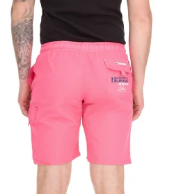 Nachtwäsche & Bademode|Shorts & Bermudas*GEOGRAPHICAL NORWAY Quara/Quoyal Herren Badehose Schwimm-Hose mit Logo-Print Bade-Shorts mit Taschen Schwimm-Shorts Navy oder Pink