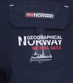 Nachtwäsche & Bademode|Shorts & Bermudas*GEOGRAPHICAL NORWAY Quara Herren Badehose Schwimm-Hose mit Logo-Print Bade-Shorts mit Taschen Schwimm-Shorts 001 Navy