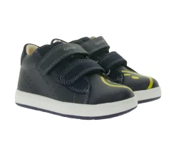 Turnschuhe*GEOX B Biglia B. D Kleinkinder Sneaker mit atmungsaktiver Sohle Mid-Cut-Schuhe Echtleder mit Klettverschluss Baby-Schuhe B044DD 08522 C4P2G Dunkelblau