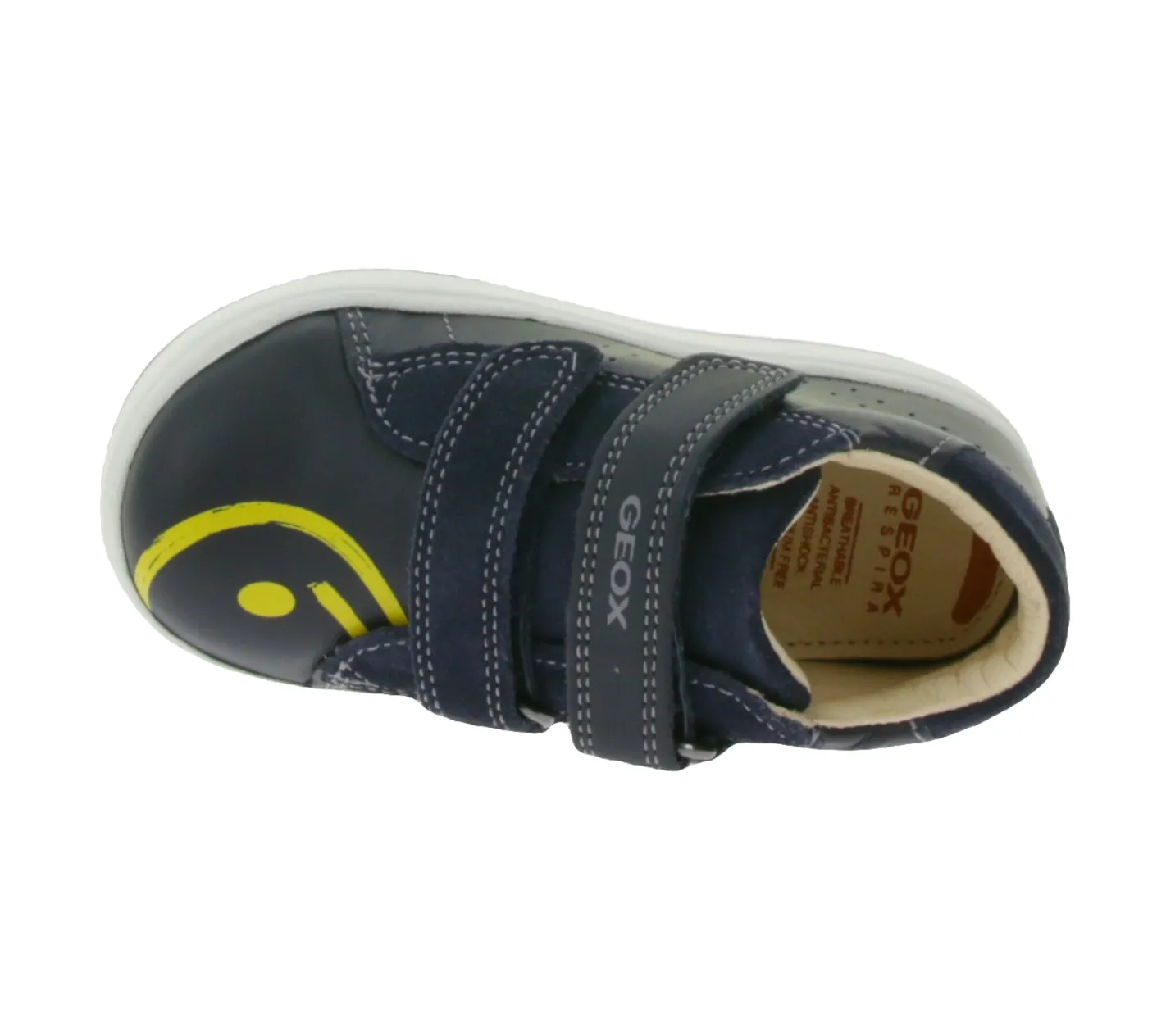 Turnschuhe*GEOX B Biglia B. D Kleinkinder Sneaker mit atmungsaktiver Sohle Mid-Cut-Schuhe Echtleder mit Klettverschluss Baby-Schuhe B044DD 08522 C4P2G Dunkelblau