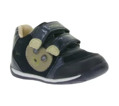 Turnschuhe*GEOX B Each G. B Kleinkinder Sneaker mit atmungsaktiver Sohle Mid-Cut-Schuhe mit Echtleder mit Klettverschluss Baby-Schuhe B160AB 022HI C4021 Dunkelblau