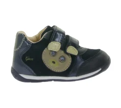 Turnschuhe*GEOX B Each G. B Kleinkinder Sneaker mit atmungsaktiver Sohle Mid-Cut-Schuhe mit Echtleder mit Klettverschluss Baby-Schuhe B160AB 022HI C4021 Dunkelblau