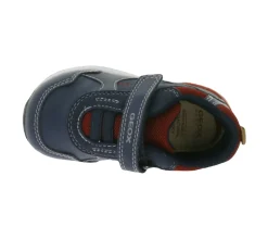 Turnschuhe*GEOX B Rishon B. A  Kleinkinder Sneaker mit atmungsaktiver Sohle Mid-Cut-Schuhe mit Klettverschluss Baby-Schuhe B160RA 054AU C0735 Dunkelblau