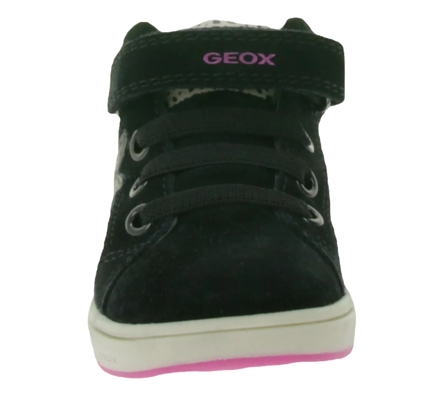 Turnschuhe*GEOX B Trottola G. C Kleinkinder Sneaker mit atmungsaktiver Sohle Mid-Cut-Schuhe Echtleder mit Klettverschluss Baby-Schuhe B164AC 022NF C0922 Schwarz
