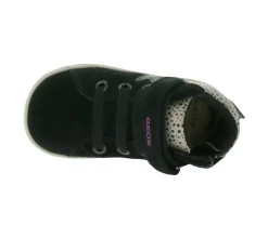 Turnschuhe*GEOX B Trottola G. C Kleinkinder Sneaker mit atmungsaktiver Sohle Mid-Cut-Schuhe Echtleder mit Klettverschluss Baby-Schuhe B164AC 022NF C0922 Schwarz