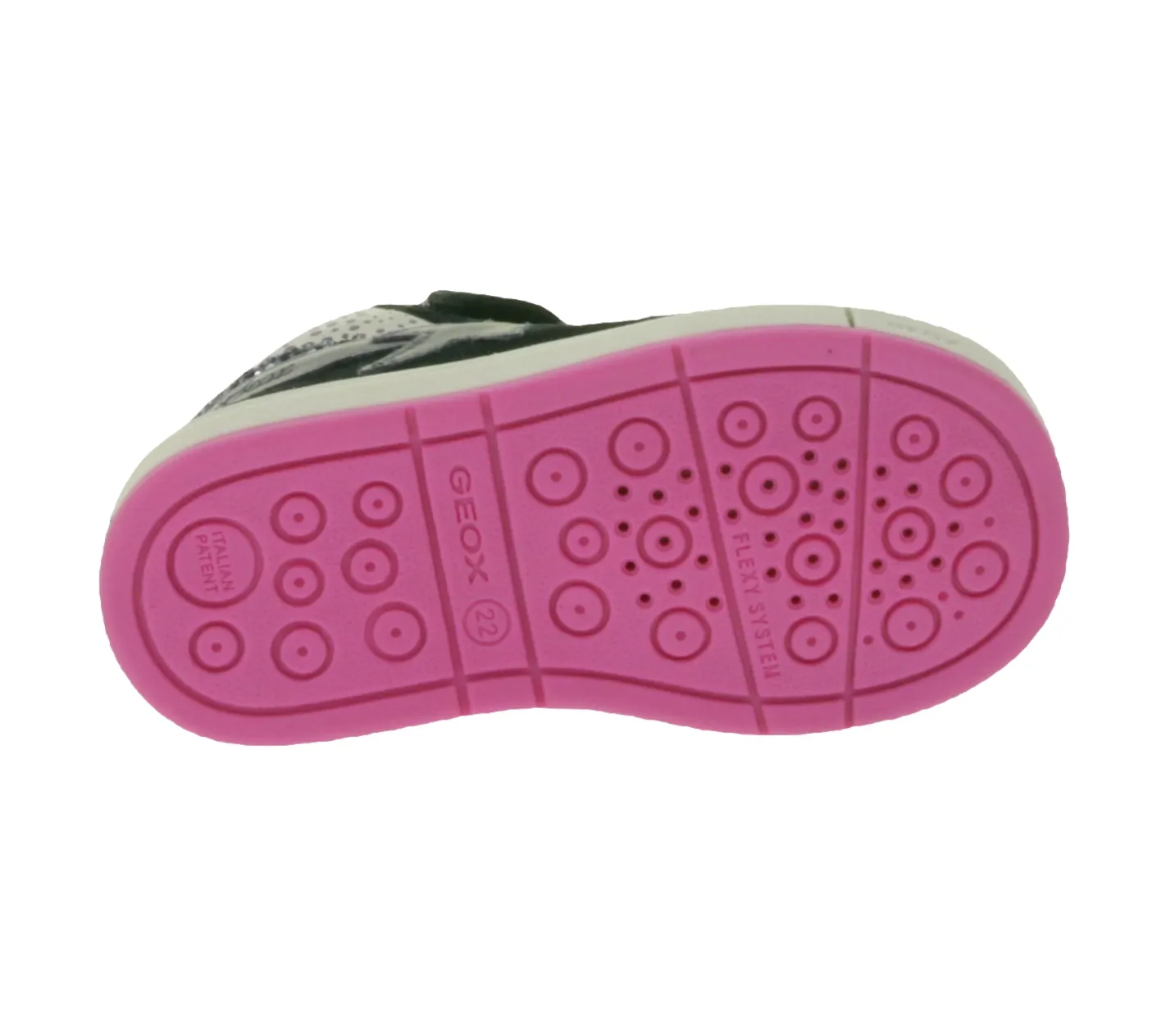 Turnschuhe*GEOX B Trottola G. C Kleinkinder Sneaker mit atmungsaktiver Sohle Mid-Cut-Schuhe Echtleder mit Klettverschluss Baby-Schuhe B164AC 022NF C0922 Schwarz