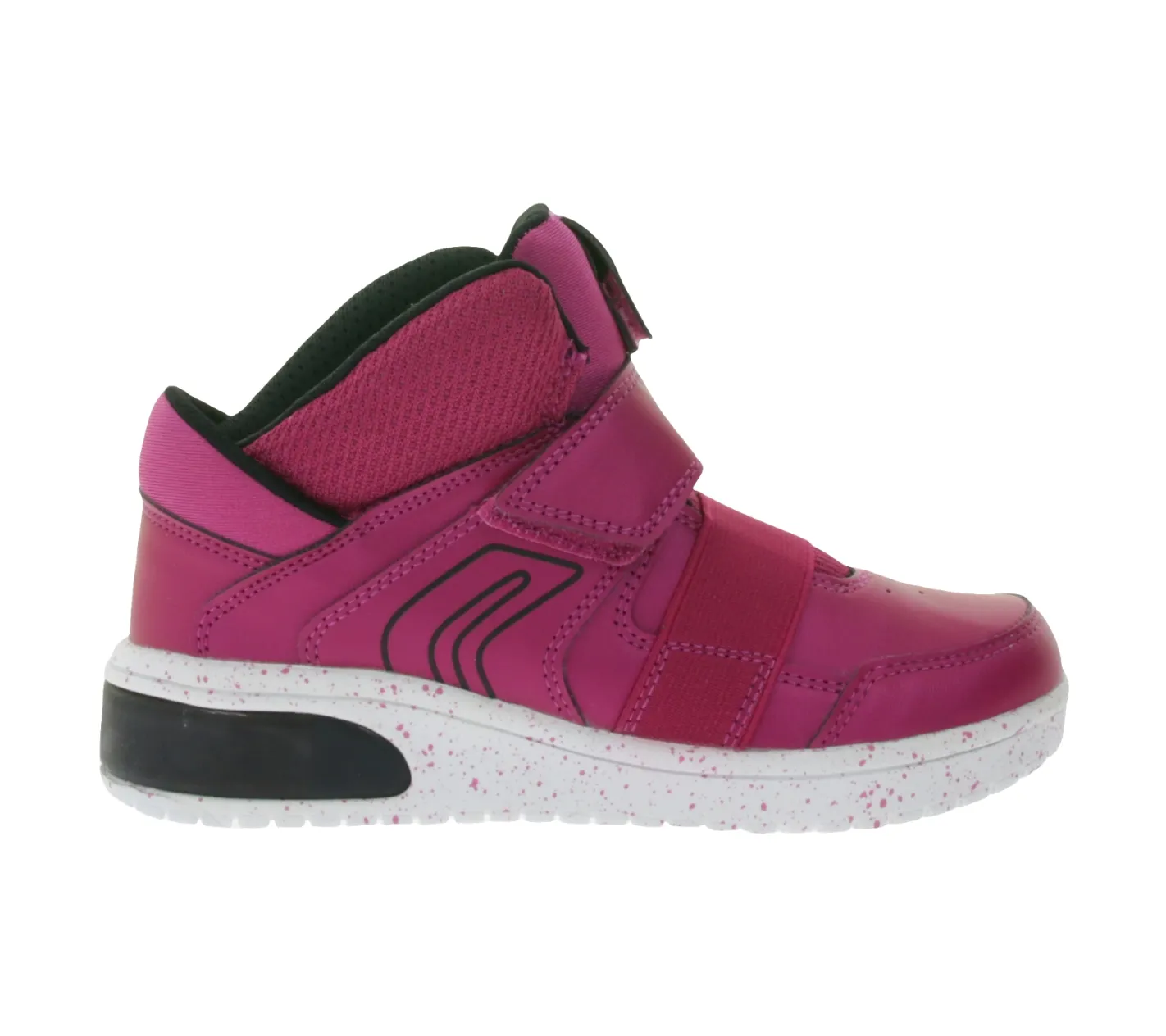 Turnschuhe*GEOX Luminous Kinder Alltags-Sneaker mit atmungsaktiver Sohle Mid-Cut-Schuhe mit Klettverschluss für Mädchen J848DA-0NF6K-C8062 Pink