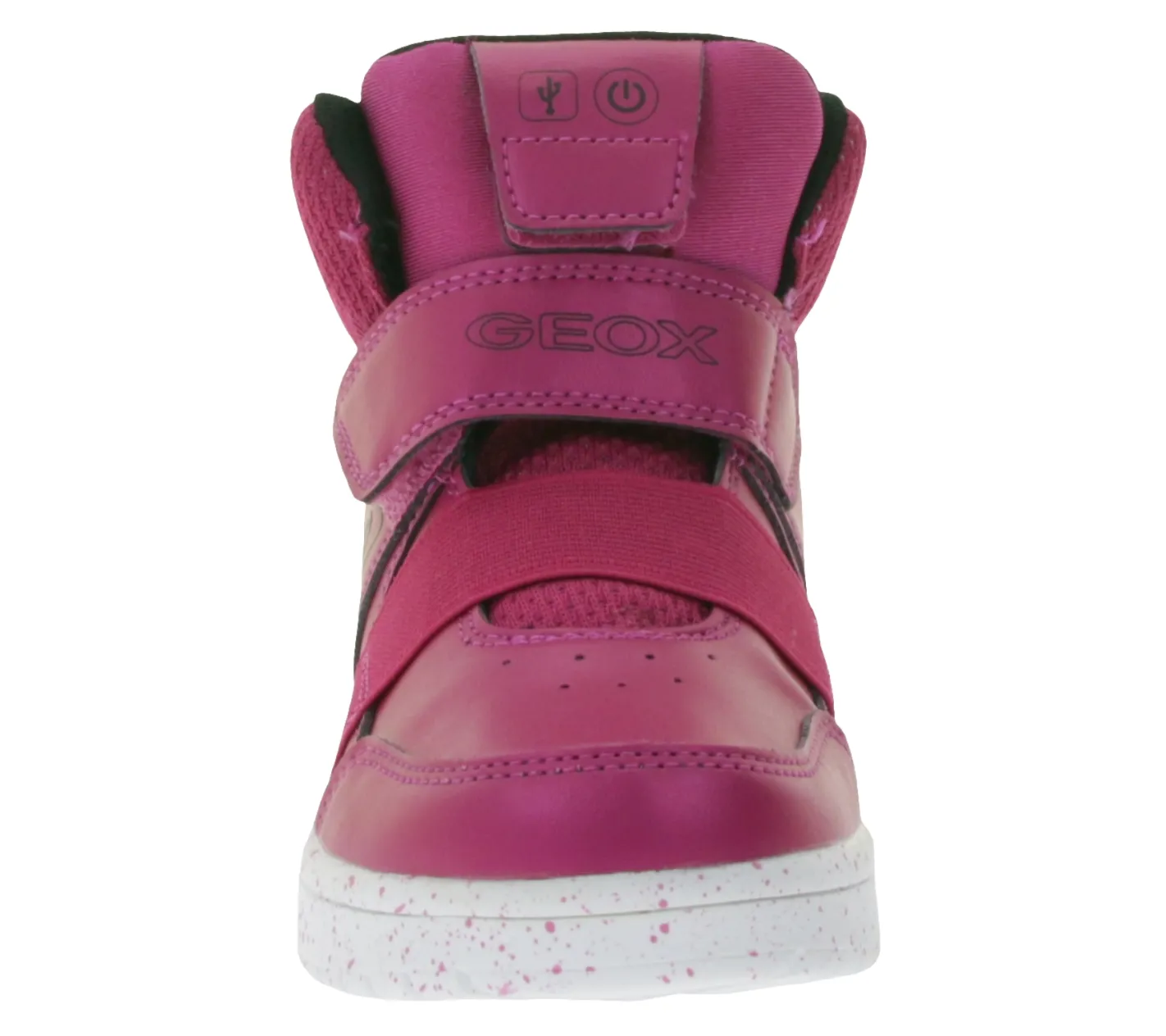 Turnschuhe*GEOX Luminous Kinder Alltags-Sneaker mit atmungsaktiver Sohle Mid-Cut-Schuhe mit Klettverschluss für Mädchen J848DA-0NF6K-C8062 Pink