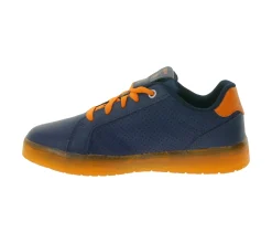 Turnschuhe*GEOX RESPIRA Kommodor Kinder Alltags-Sneaker mit atmungsaktiver Sohle Freizeit-Schuhe für Jungen und Mädchen J745PB 0BCBU C0659 Blau/Orange