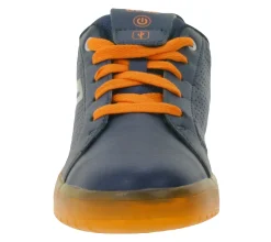 Turnschuhe*GEOX RESPIRA Kommodor Kinder Alltags-Sneaker mit atmungsaktiver Sohle Freizeit-Schuhe für Jungen und Mädchen J745PB 0BCBU C0659 Blau/Orange