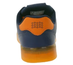 Turnschuhe*GEOX RESPIRA Kommodor Kinder Alltags-Sneaker mit atmungsaktiver Sohle Freizeit-Schuhe für Jungen und Mädchen J745PB 0BCBU C0659 Blau/Orange