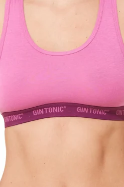 Sportoberbekleidung|Socken & Unterwäsche*GIN TONIC Damen Sport-BH mit Ringerrücken Bustier 212061938 Pink