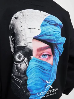 Pullover & Sweater*Gomorrha Du Maroc BULL Hoody Schwarz