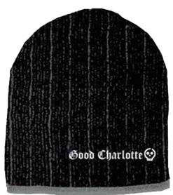 Caps & Mützen*BioworldMerch Good Charlotte Unisex Pop-Punk-Band Beanie Baumwoll-Mütze im klassischen Schnitt 9252GDC Schwarz/Weiß