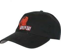 Caps & Mützen*BioworldMerch Green Day Unisex Punkrock-Band Baumwoll-Cap Flex-Cap mit Granaten-Logo TC102229GRN Schwarz