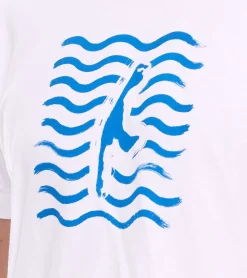 T-Shirts & Tank Tops*green SYLT Herren Baumwoll-Shirt mit Wellenoptik und Sylt Grafik 0100-007 Weiß