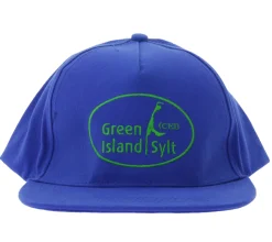 Caps & Mützen*green SYLT Unisex "Green Island SYLT" größenverstellbare Base Cap mit geraden Schirm Blau
