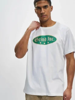 T-Shirts & Tank Tops*GRIND Inc Oldschool Logo T-Shirt weiß