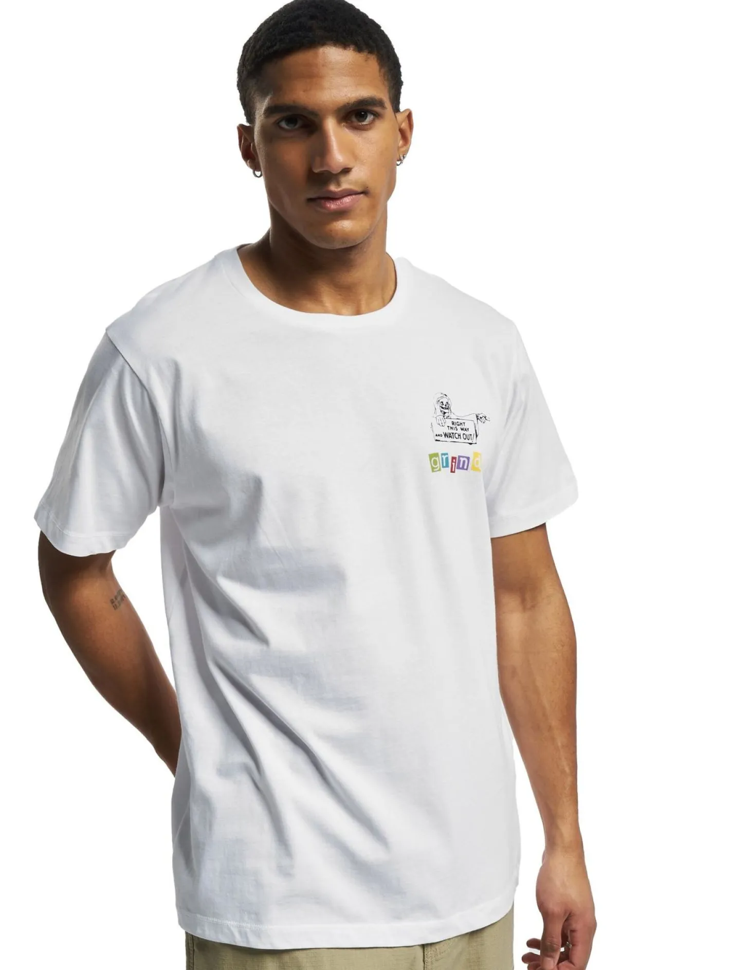 T-Shirts & Tank Tops*GRIND Inc This Way R-Ausschnitt T-Shirt weiß