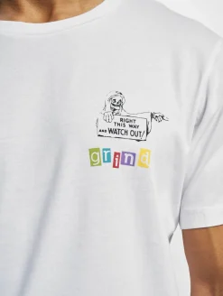 T-Shirts & Tank Tops*GRIND Inc This Way R-Ausschnitt T-Shirt weiß