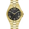 Herrenuhren|Herrenuhren*GUESS Herren Quarz-Uhr mit Wasserdichtigkeit 5 ATM Edelstahl-Uhr Armband-Uhr GW0276G2 Gold