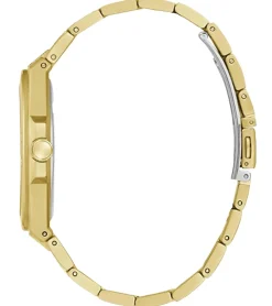 Herrenuhren|Herrenuhren*GUESS Herren Quarz-Uhr mit Wasserdichtigkeit 5 ATM Edelstahl-Uhr Armband-Uhr GW0276G2 Gold