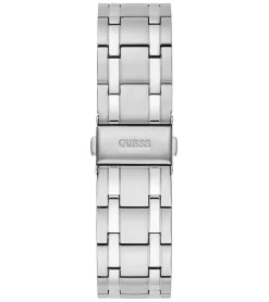 Herrenuhren|Herrenuhren*GUESS Premier Herren Armbanduhr mit Datumsanzeige Quarz-Uhr 45mm GW0330G1 Silber