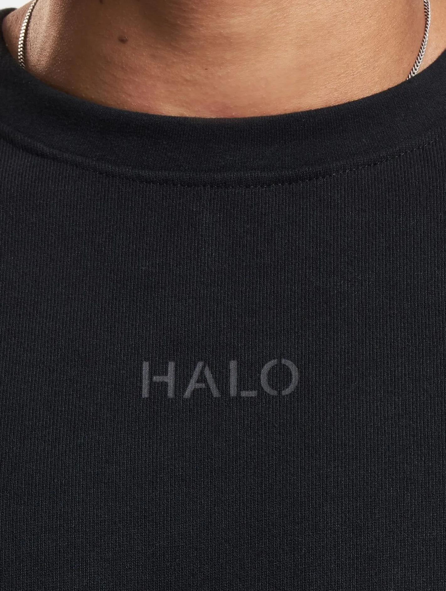 Sweater & Pullover|Pullover & Sweater*HALO Graphic Rundhalspullover schwarz