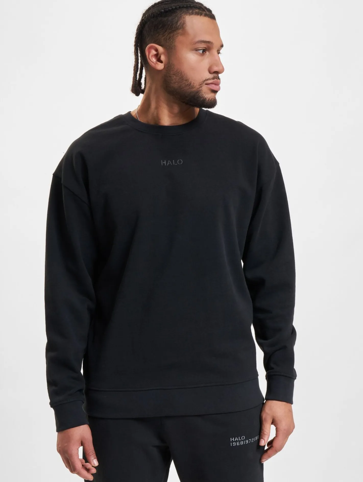 Sweater & Pullover|Pullover & Sweater*HALO Graphic Rundhalspullover schwarz