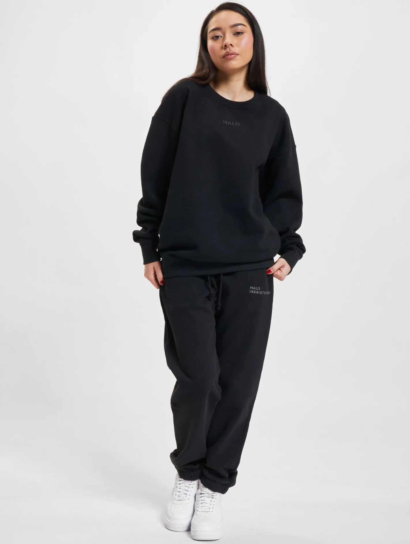 Sweater & Pullover|Pullover & Sweater*HALO Graphic Rundhalspullover schwarz