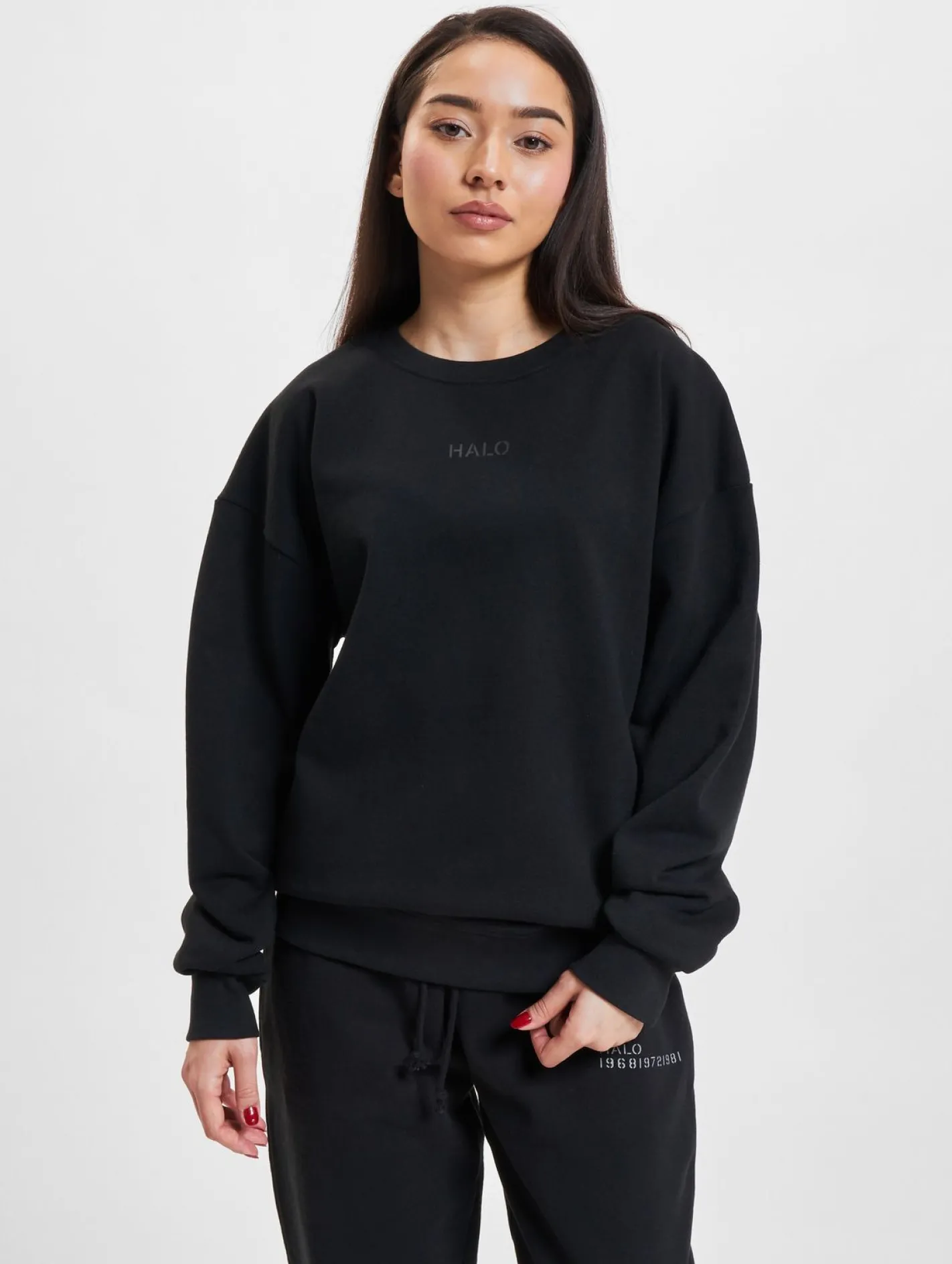 Sweater & Pullover|Pullover & Sweater*HALO Graphic Rundhalspullover schwarz