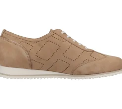 Sneaker & Turnschuhe*HASSIA Damen Sneaker stylische Echtleder-Schuhe Schnür-Schuhe 1-30 1652 Hellbraun