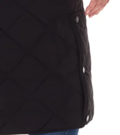 Mäntel & Jacken*HECHTER PARIS Damen lange Stepp-Weste mit durchgehender Knopfleiste Outdoor-Weste 53241934 Schwarz