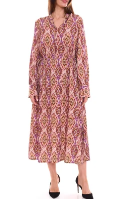 Kleider*HECHTER PARIS Damen Midi-Kleid modisches Sommer-Kleid mit Allover-Muster 20490940 Bunt