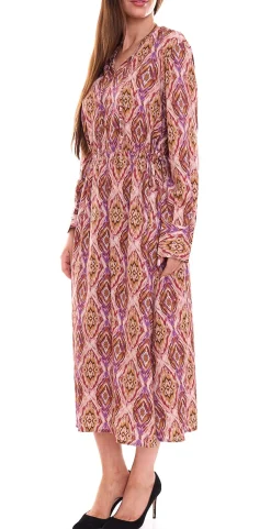 Kleider*HECHTER PARIS Damen Midi-Kleid modisches Sommer-Kleid mit Allover-Muster 20490940 Bunt