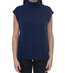 Sweater & Pullover*HECHTER PARIS Damen Pullunder mit Viskose Rollkragen-Pulli 31083465 Dunkelblau