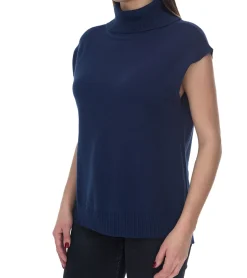 Sweater & Pullover*HECHTER PARIS Damen Pullunder mit Viskose Rollkragen-Pulli 31083465 Dunkelblau
