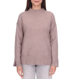 Sweater & Pullover*HECHTER PARIS Damen Strick-Pullover mit Rollkragen Langarm-Shirt 86091131 Braun