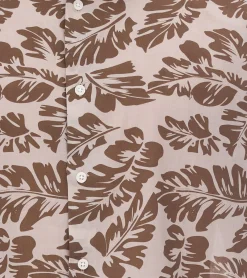 Hemden & Poloshirts*O46bpx Herren Baumwoll-Hemd Kurzarm-Hemd Sommer-Hemd Urlaubs-Shirt 910579 Beige/Braun