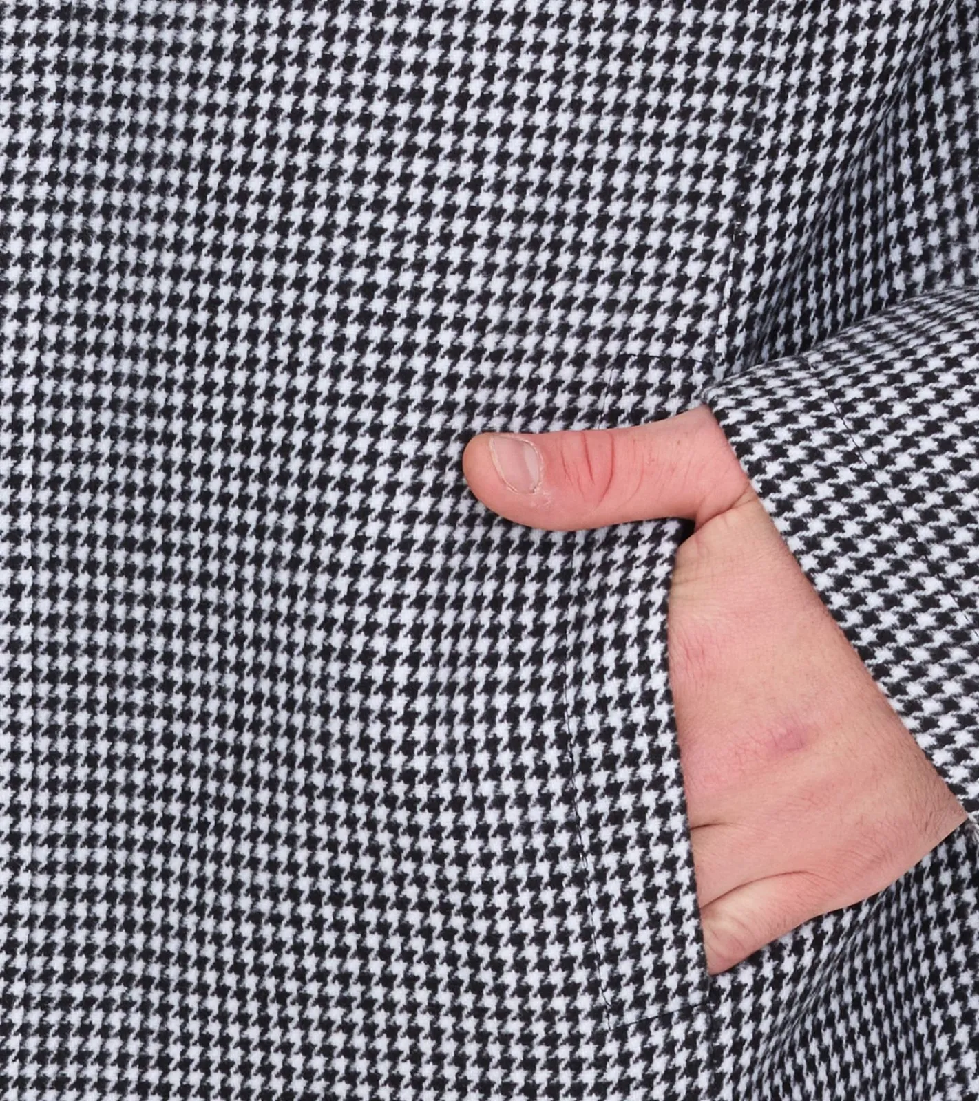 Jacken & Mäntel*O46bpx Herren Übergangs-Jacke mit Hahnentritt-Muster Frühlings-Jacke 957466 Schwarz/Weiß