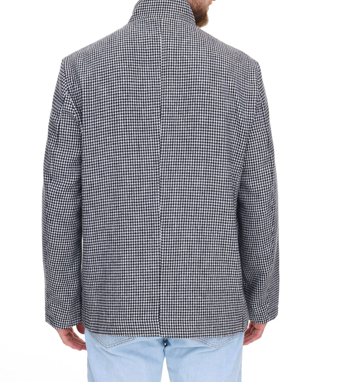 Jacken & Mäntel*O46bpx Herren Übergangs-Jacke mit Hahnentritt-Muster Frühlings-Jacke 957466 Schwarz/Weiß