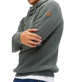 Große Größen|Pullover & Sweater*O46bpx Herren Grobstrick-Pullover mit Schalkragen Alltags-Pullover Sweater 936466 Eukalyptusgrün