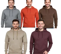 Große Größen|Pullover & Sweater*O46R Herren Hoodie Kapuzen-Pullover Basic-Pullover moderner Baumwoll-Pullover Sweater Große Größen Braun, Rot, Grau, Beige oder Weinrot